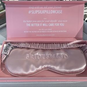 Slip Pure Silk Pink Sleep Mask “Bridesmaid”